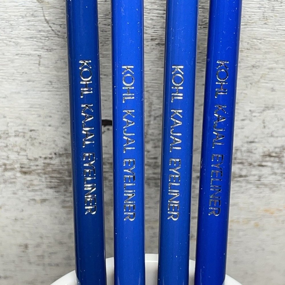 VTG Lot of 4 Jordana Kohl Kajal Eyeliner Pencil .044Oz Matte ELECTRIC BLUE New - Picture 4 of 12